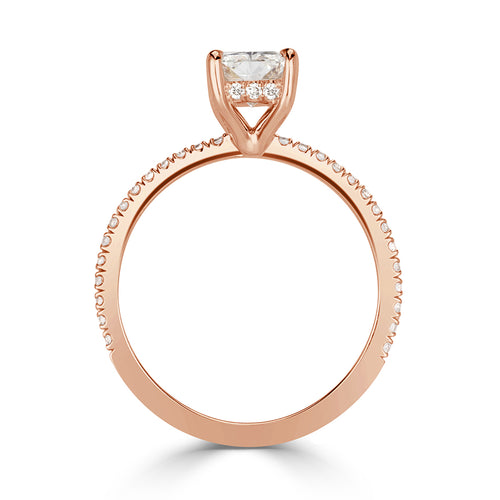1.31ct Radiant Cut Diamond Engagement Ring