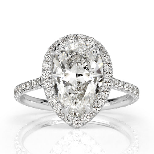 3.72ct Pear Shaped Diamond Engagement Ring