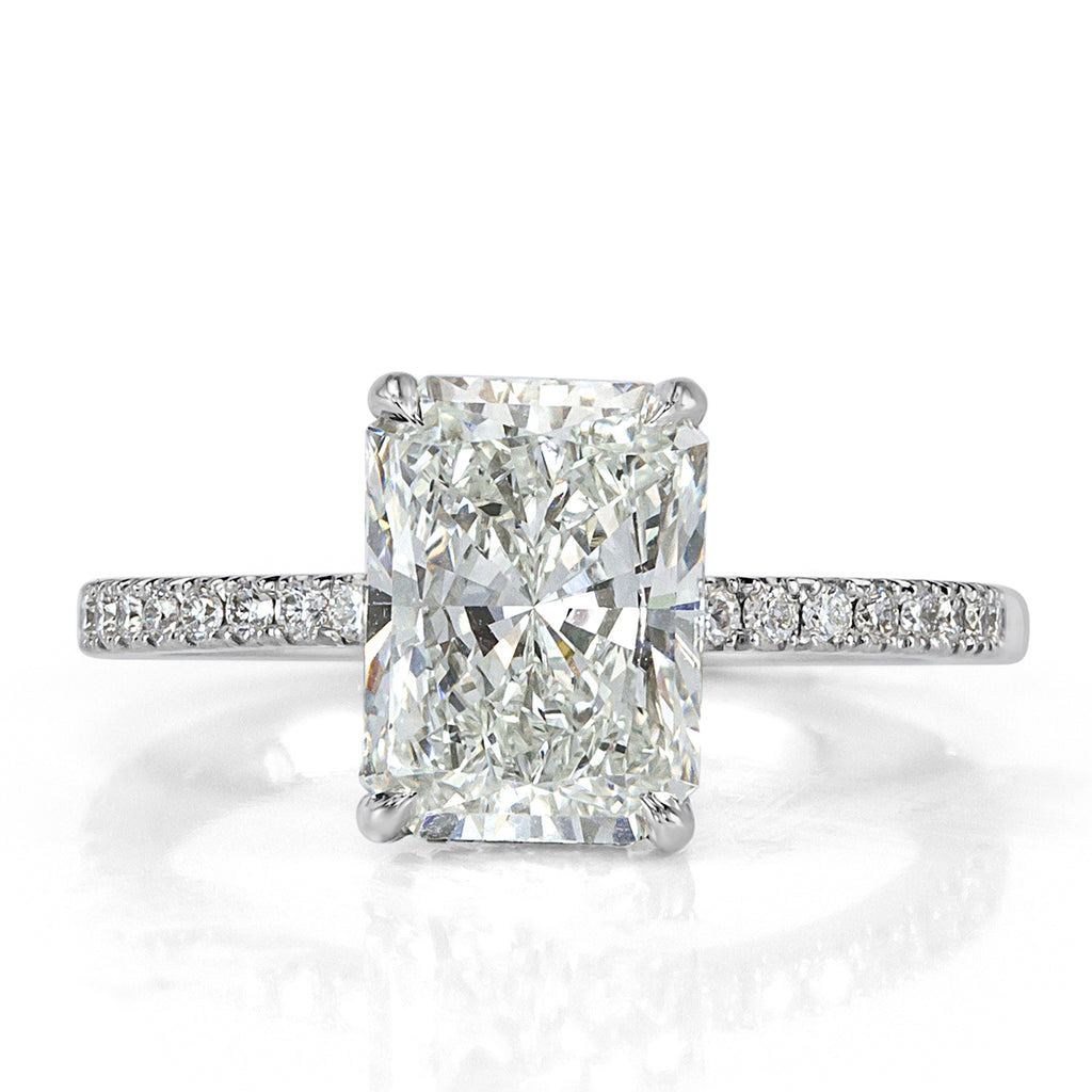 3.37ct Radiant Cut Diamond Engagement Ring Mark Broumand