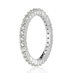 1.00ct Round Brilliant Cut Diamond Eternity Band in Platinum