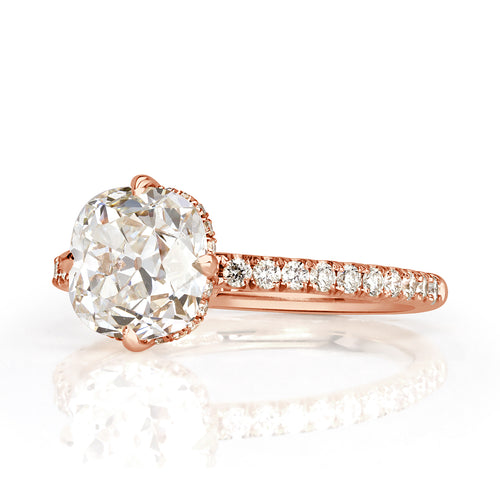 2.40ct Old Mine Cut Diamond Engagement Ring
