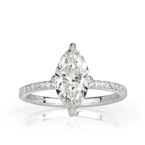 1.57ct Marquise Cut Diamond Engagement Ring