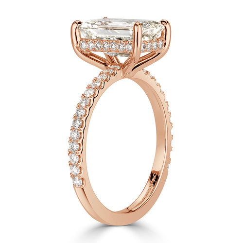 3.49ct Emerald Cut Diamond Engagement Ring