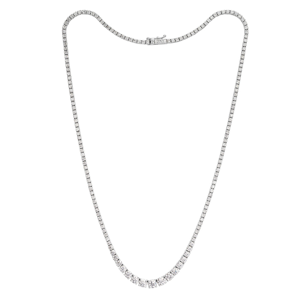 Round cut tennis necklace shop