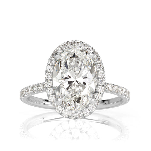 3.65ct Oval Cut Diamond Engagement Ring