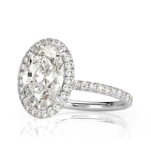 3.65ct Oval Cut Diamond Engagement Ring