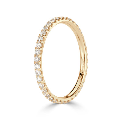 0.50ct Round Brilliant Cut Diamond Eternity Band in 18k Champagne Yellow Gold