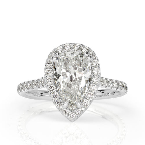 2.81ct Pear Shaped Diamond Engagement Ring