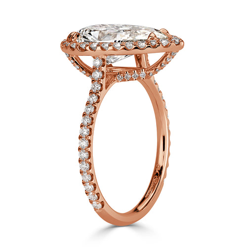 3.74ct Pear Shaped Diamond Engagement Ring