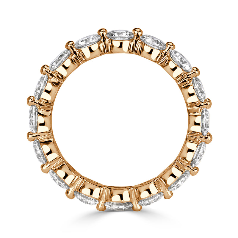 2.74ct Round Brilliant Cut Diamond Eternity Band in 18k Champagne Yellow Gold