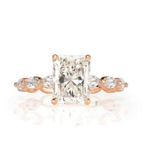 3.09ct Radiant Cut Diamond Engagement Ring