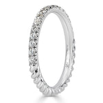 0.30ct Round Brilliant Cut Diamond Twisted Rope Wedding Band in Platinum