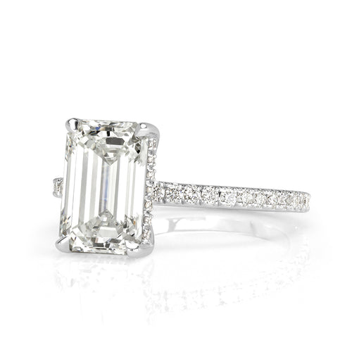3.07ct Emerald Cut Diamond Engagement Ring