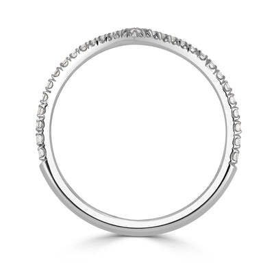 0.30ct Round Brilliant Cut Diamond V Band in Platinum