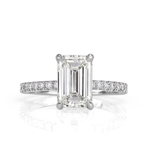2.85ct Emerald Cut Diamond Engagement Ring