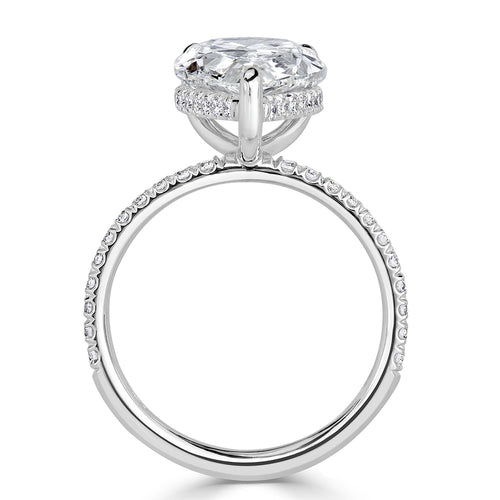 3.93ct Pear Shaped Diamond Engagement Ring
