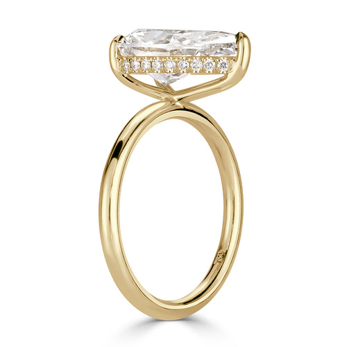 3.85ct Pear Shaped Diamond Engagement Ring