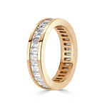 2.42ct Baguette Cut Diamond Eternity Band in 18k Champagne Yellow Gold