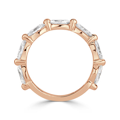 1.16ct Marquise Cut Diamond Band in 18k Rose Gold