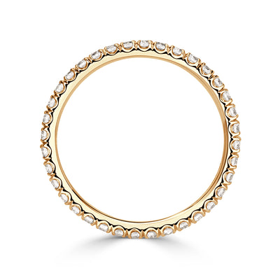 0.70ct Round Brilliant Cut Diamond Eternity Band in 18k Champagne Yellow Gold