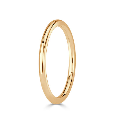 Modern Rounded Wire Band in 18k Champagne Yellow Gold