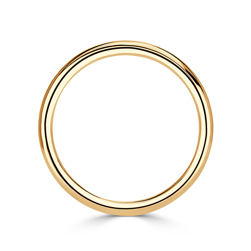 Modern Rounded Wire Band in 18k Champagne Yellow Gold