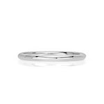 Modern Rounded Wire Band in 18k White Gold