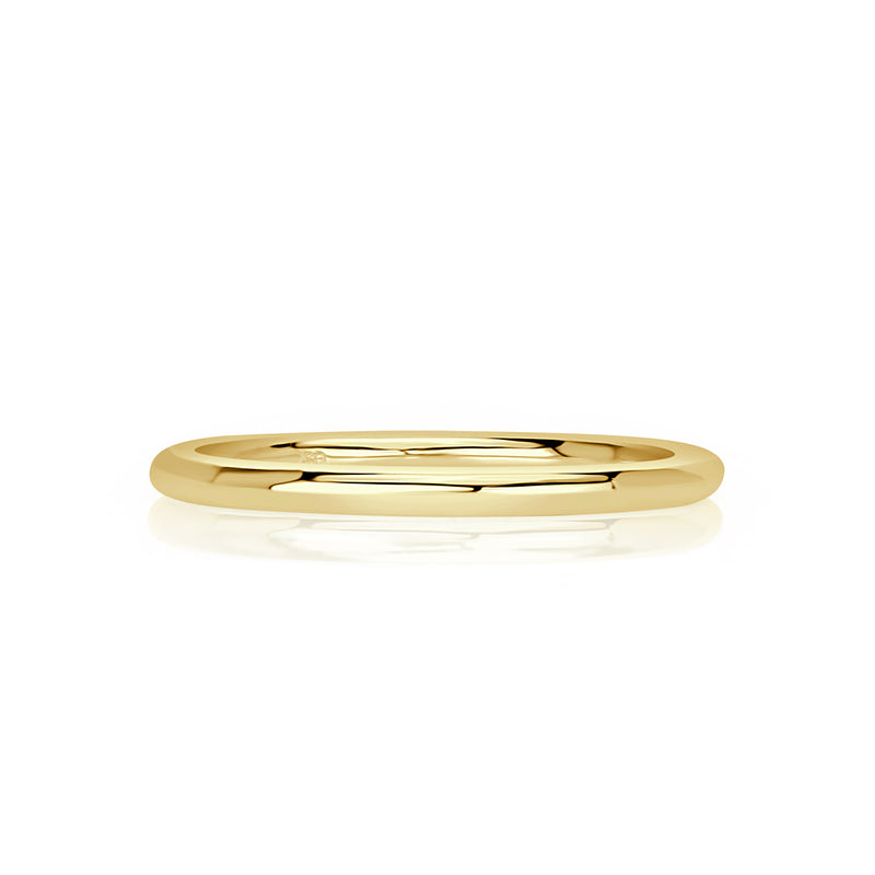 Modern Rounded Wire Band in 18k Yellow Gold