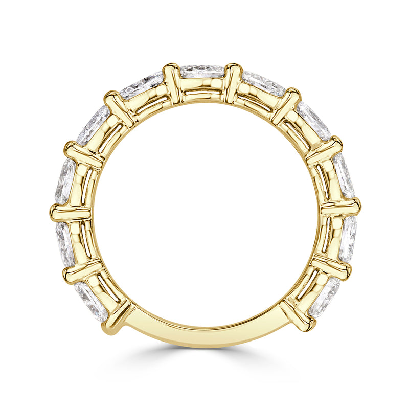 1.36ct Oval Cut Diamond Wedding Band in 18k Yellow Gold