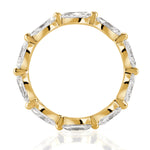 1.95ct Marquise Cut Diamond Eternity Band in 18k Champagne Yellow Gold