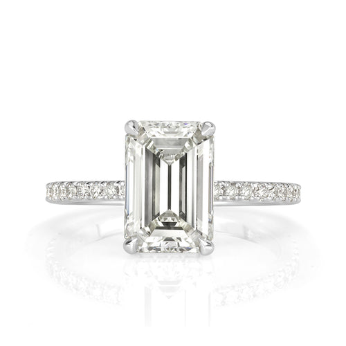 3.38ct Emerald Cut Diamond Engagement Ring