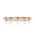 0.90ct Marquise Cut Diamond Wedding Band in 18k Champagne Yellow Gold