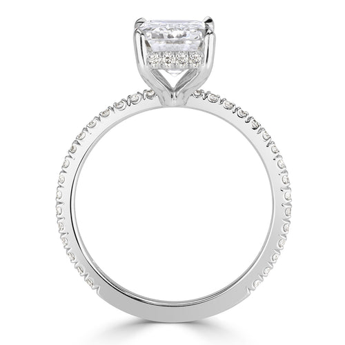 3.03ct Emerald Cut Diamond Engagement Ring