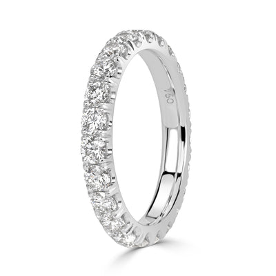 1.70ct Round Brilliant Cut Diamond Eternity Band in Platinum