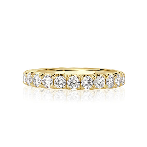1.70ct Round Brilliant Cut Diamond Eternity Band in 18k Yellow Gold