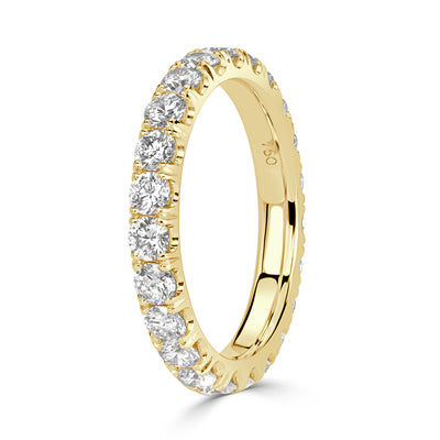 1.70ct Round Brilliant Cut Diamond Eternity Band in 18k Yellow Gold