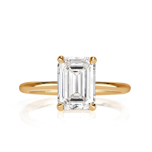 2.71ct Emerald Cut Diamond Engagement Ring