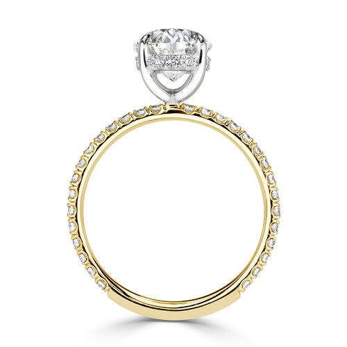 2.95ct Oval Cut Diamond Engagement Ring