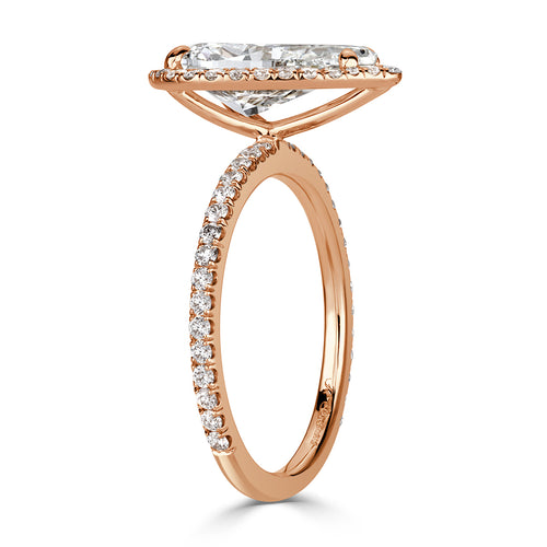 3.74ct Pear Shaped Diamond Engagement Ring