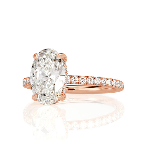3.04ct Oval Cut Diamond Engagement Ring