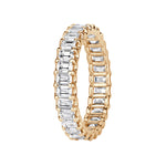 2.40ct Emerald Cut Diamond Eternity Band in 18k Champagne Yellow Gold