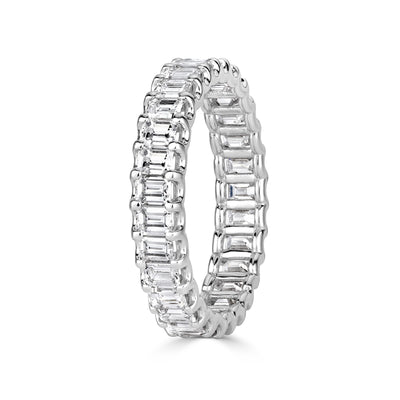 2.40ct Emerald Cut Diamond Eternity Band in Platinum