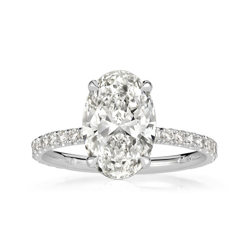 3.00ct Oval Cut Diamond Engagement Ring