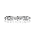 0.64ct Marquise and Round Brilliant Cut Diamond Wedding Band in Platinum