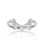 0.46ct Diamond Starburst Curve Band in 18k White Gold