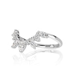 0.46ct Diamond Starburst Curve Band in 18k White Gold