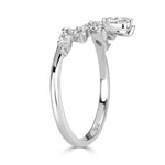 0.46ct Diamond Starburst Curve Band in 18k White Gold