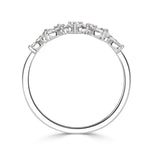 0.46ct Diamond Starburst Curve Band in 18k White Gold