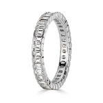 1.82ct Emerald Cut Diamond Bezel Set Eternity Band in Platinum