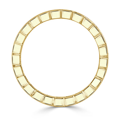 2.20ct Asscher Cut Diamond Eternity Band in 18k Yellow Gold